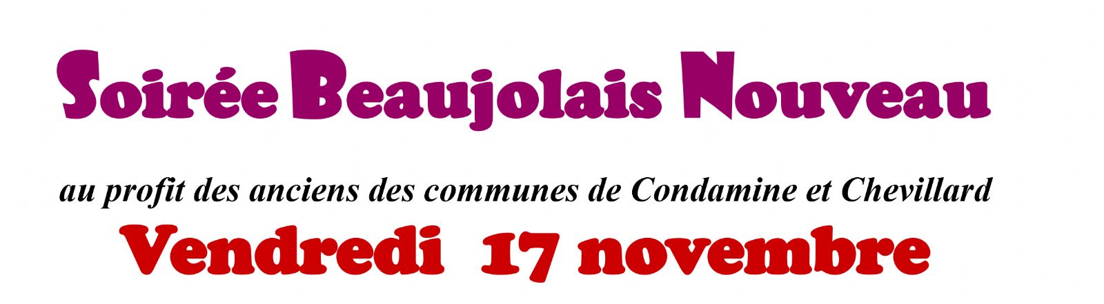 Soirée Beaujolais Nouveau 2017